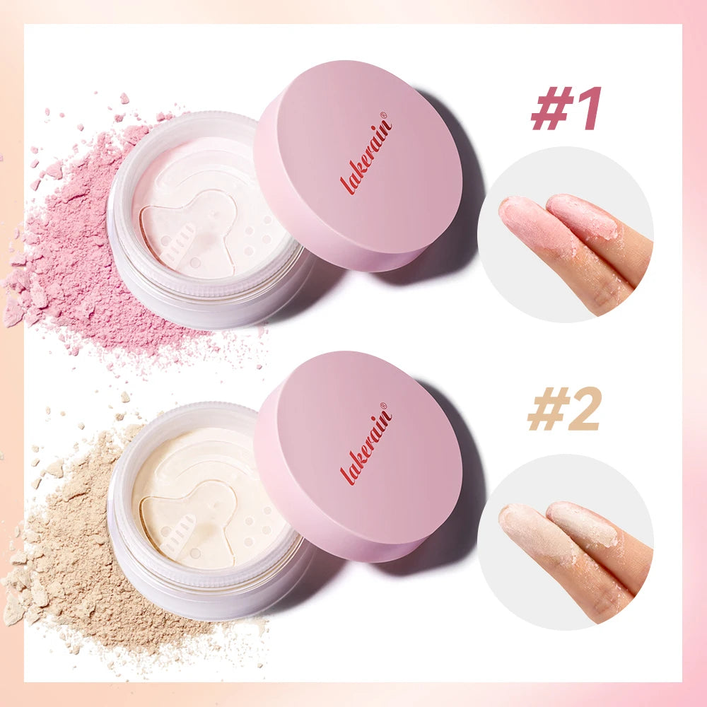 Setting Powder long-Lasting Matte Pink Finish Oil Control Makeup Fixation Removal Pore Modification Setting Cosmetics one size