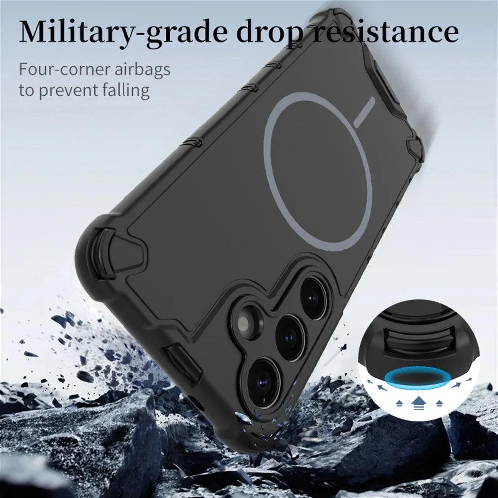 Anti-Slip Magnetic Bumper Armor Case for Samsung Galaxy Series
