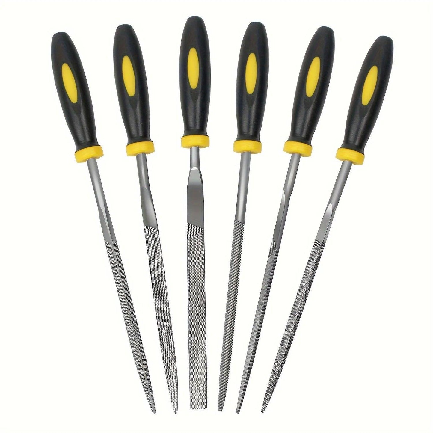 High-Carbon Steel Precise Needle File Set - Premium Kit with Non-Slip Ergonomic Handles, for Wood/Plastic/Model Filing