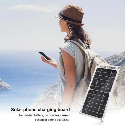 Solar Panel 30W USB Type-C Waterproof Outdoor Hiking Camping Portable Battery Mobile Phone Charging Bank Charging Panel 6.8V - Urbizia