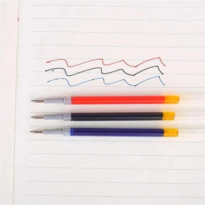 23/33Pcs Retractable Ballpoint Pen Large Capacity 0.5mm Ballpoint Pen Black/Red/Blue Replaceable Refill School Supplies
