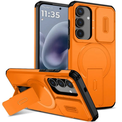 Camera Protection Magnetic Stand Holder Case for Samsung S26 S25 S24 Plus S25FE S23 Ultra A57 A56 A55 A36 A16 Shockproof Cover
