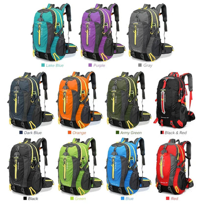 40L Water Resistant Travel Backpack Camping Hiking Laptop Daypack Trekking Climbing Back Bags For Men Women Hiking Supplies - Urbizia