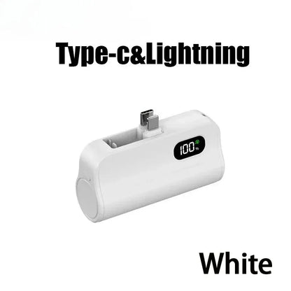 Mini Capsule Power Bank 5000mAh 20W Fast Charging Portable