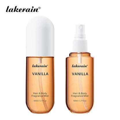 1/2 Pcs Vanilla Rose Fragrance Spray Hair & Body Fragrance Mist Fresh Long Lasting Fragrance Perfume Travel Size Freshener Spray