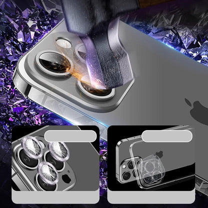 Metal Camera Lens Glass Protector For iPhone 11 12 13 14 15 Pro Max Mini 14Plus 15Plus Ultra High Definition Glass Back Lens