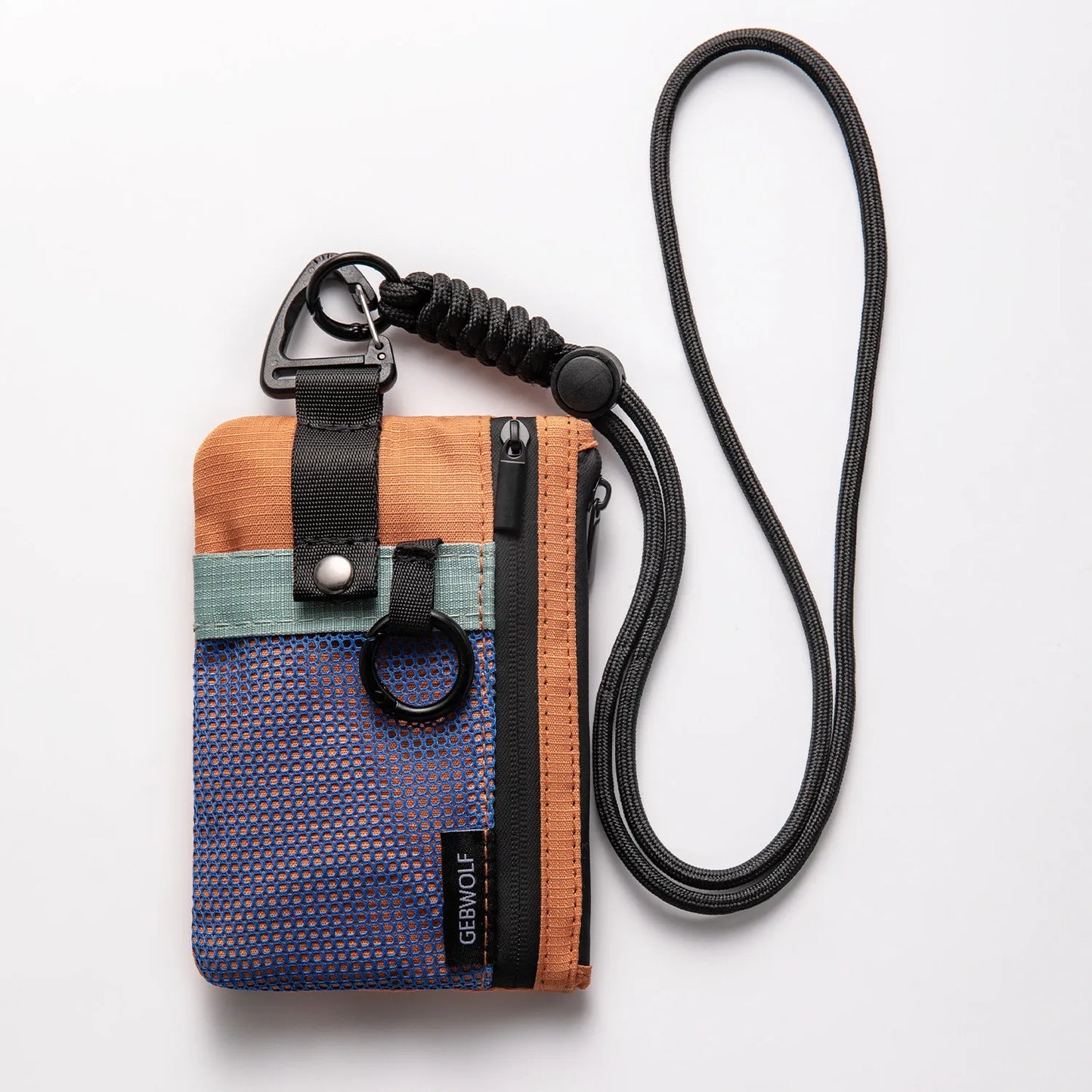 Minimalist RFID Blocking Small Wallet with ID Window,WaterResistant Zip Id Case Wallet with Lanyard Keychain for Cards,Cash