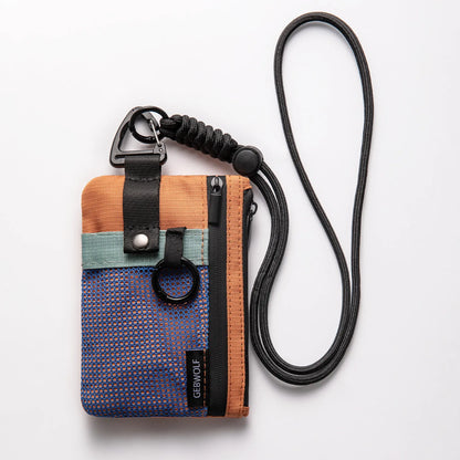 Minimalist RFID Blocking Small Wallet with ID Window,WaterResistant Zip Id Case Wallet with Lanyard Keychain for Cards,Cash