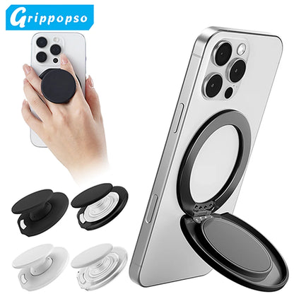 Grippopso NEW Magnetic Phone Grip for MagSafe 360° Rotate Phone Ring Holder And Kickstand For Samsung For iPhone 16/15/14/13/12