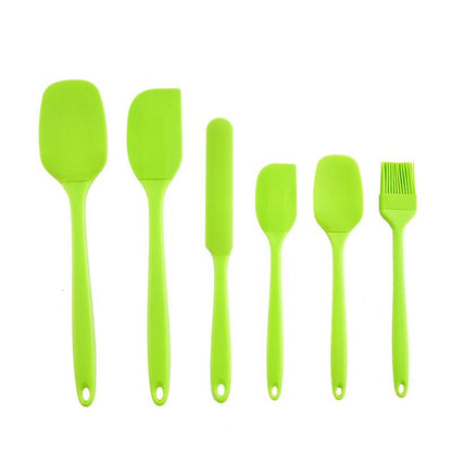 6-Piece Silicone Baking Tool Set – Spatula, Scraper, Oil Brush
