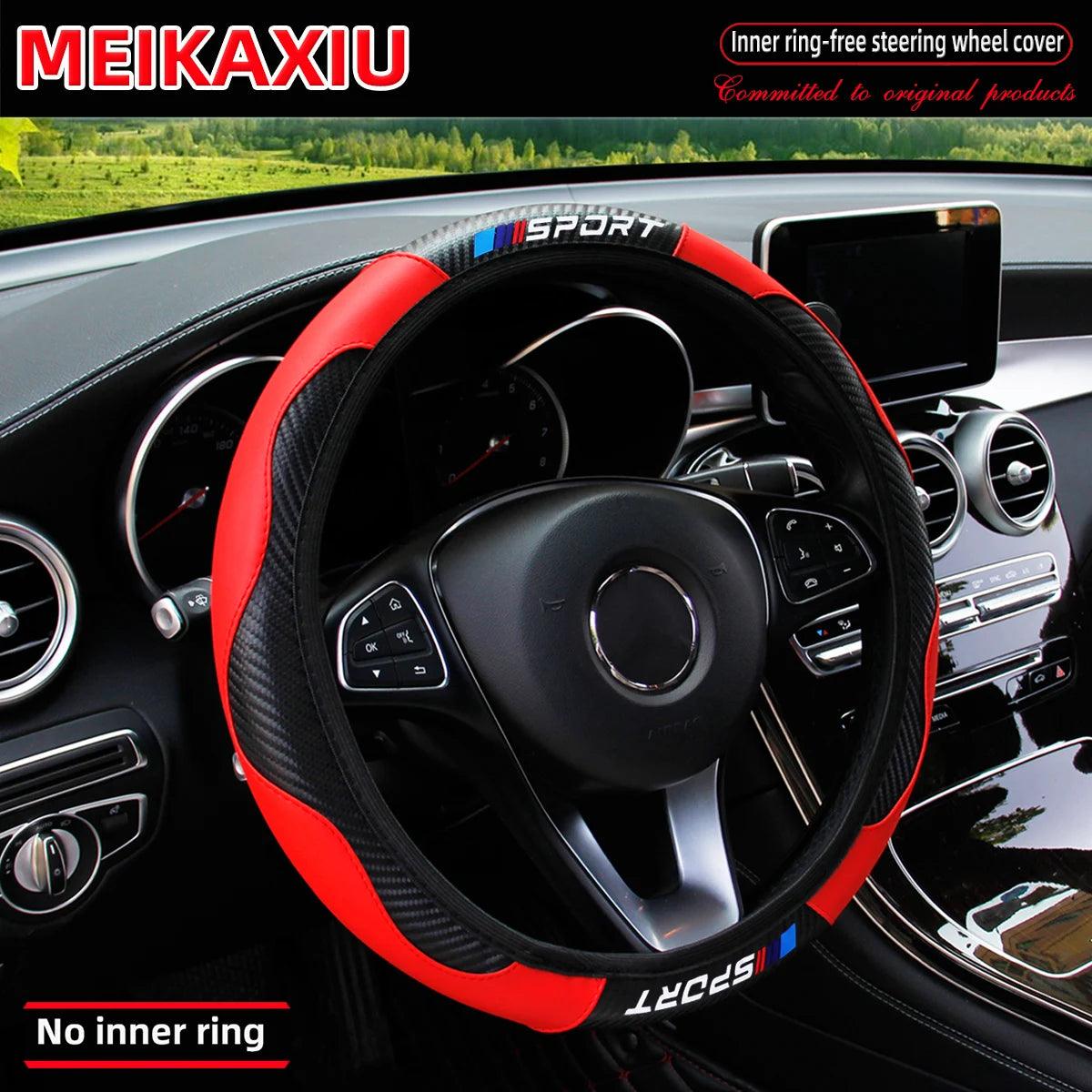 All-Season Carbon Fiber Sport Steering Wheel Cover
