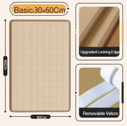 Multi-Function Cat Sisal Scratcher Pad, Sofa Protection Anti-Scratch Mat, No Lint Claw Grinding Pad for Cat Pet Daily Supplies