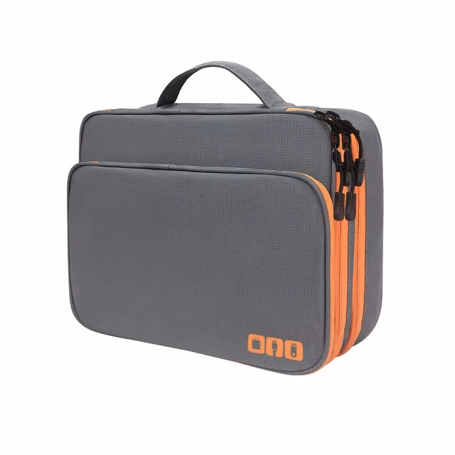 Multi-Layer Travel Cable & Electronics Organizer Bag