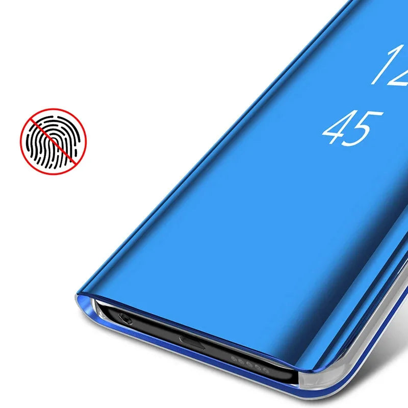 360° Full Protected Flip Mirror Phone Case For iPhone 17 16 15 14 13 11 12 Pro Max Fully Covered Standing Bracket Bumper Cover