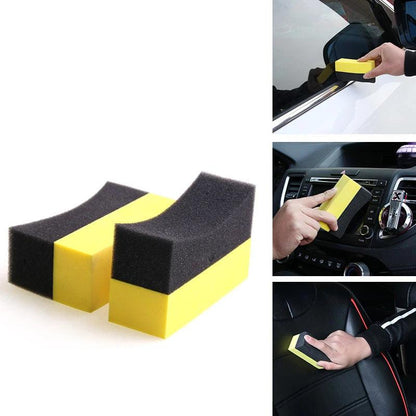 U-Shape Car Tyre and Wheel Cleaning Sponge Set – 5 or 10 Pcs