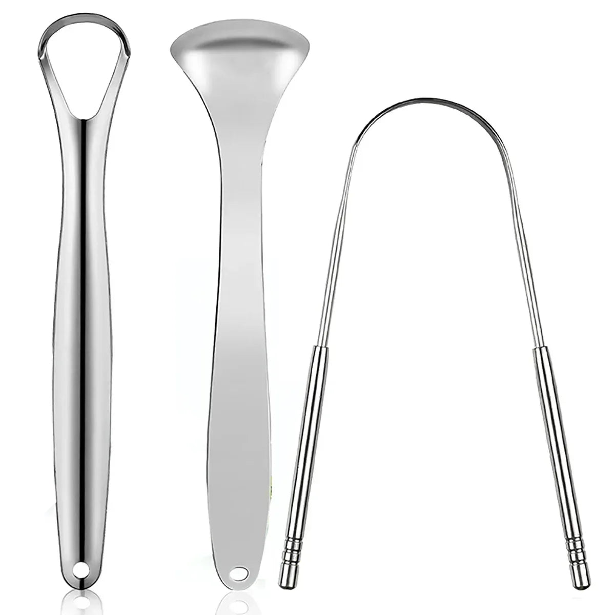 Premium Metal Tongue Scraper – 1 or 3 Pieces - Urbizia