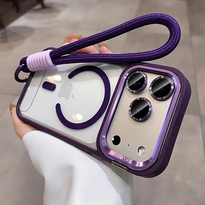 MagSafe Camera Bracket Wrist Strap Case for iPhone