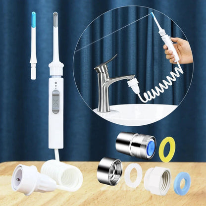 HOMEFISH Detachable Faucet Water Flosser Dental Cleaner Toothbrush - Home Oral Care Device for Deeper Cleaning And Freshness