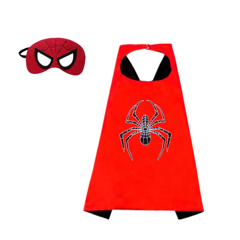 MINISO Superhero Cape – Cartoon Anime Cosplay Costume with Mask for Kids Halloween Birthday Gift
