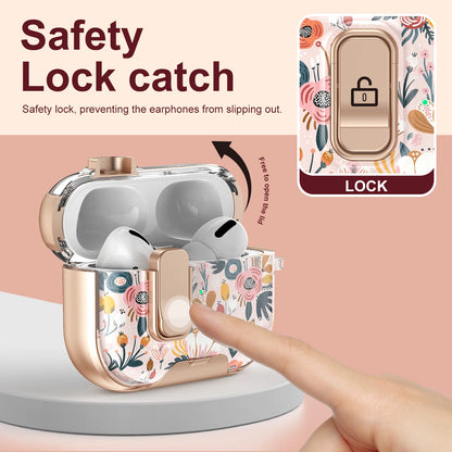Funda For AirPods Pro 2 3 4 Case With Phone Holder Headphone Cover For AirPods 4 Pro3 Cases Security Lock Earphone Coque Sleeve