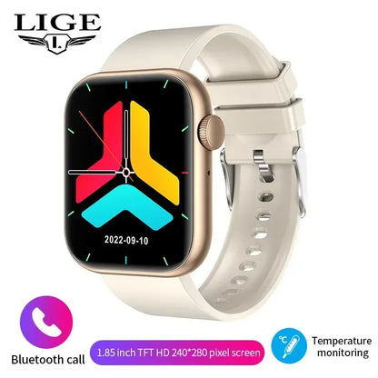 LIGE Smart Watch For Women Full Touch Screen Bluetooth Call Waterproof Watches Sport Fitness Tracker Smartwatch Lady Reloj Mujer - Urbizia