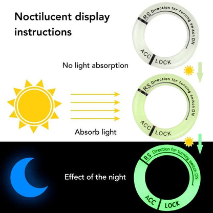 Night Luminous Car Ignition Key Ring Sticker