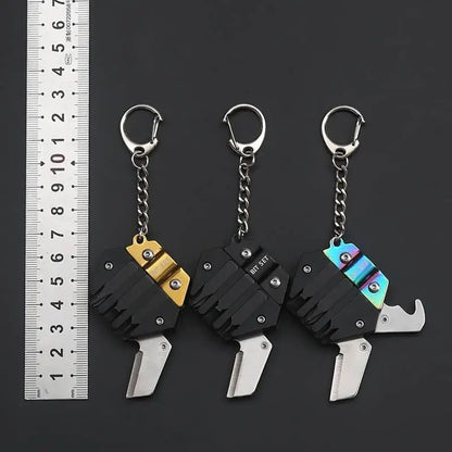 Multifunctional Hexagon Coin Outdoor EDC Tool Hexagon Folding Coin Knife Keychain Screwdriver Pocket Fold Mini coltello Gear Pee