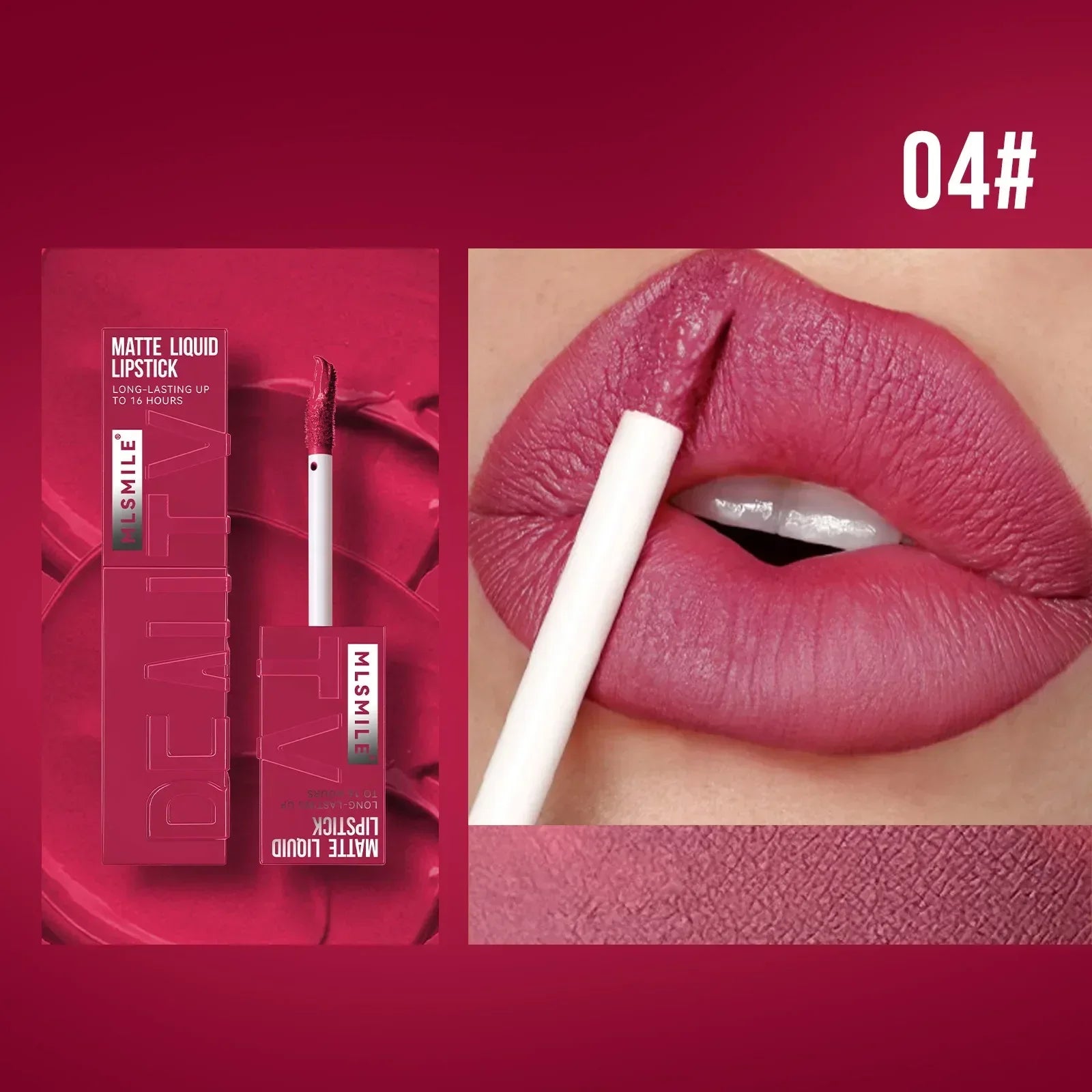 MLSMILE 6-Color Velvet Matte Lip Gloss – Long-Lasting & Waterproof - Urbizia