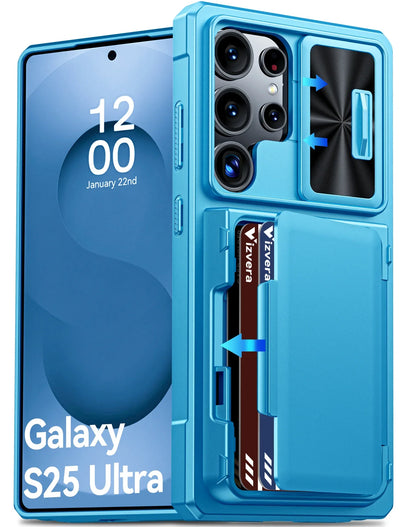 Samsung Galaxy S25 Ultra Case Wallet - Full Body Protective with Card Holder (4 Cards) Camera Cover & Kickstand for Women & Men