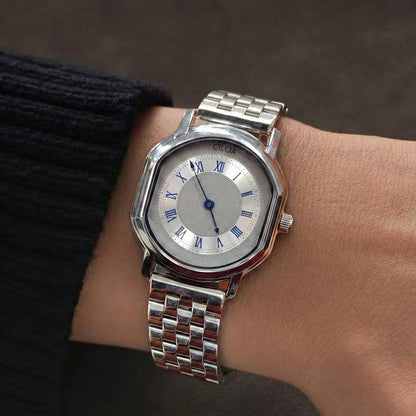 CILOA Men's Retro Roman Numeral Quartz Wristwatch, Business Casual Versatile Watch