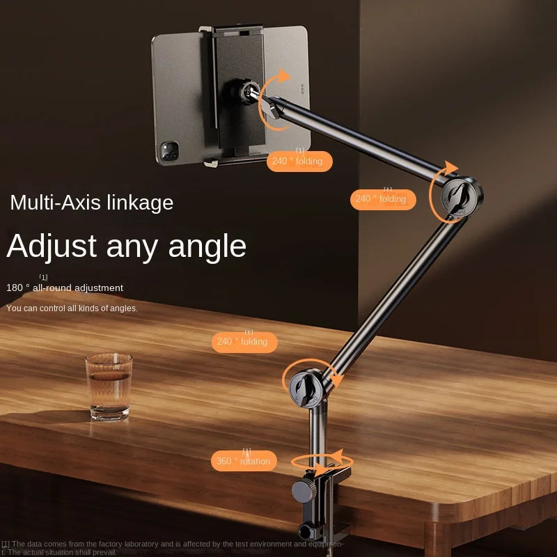 Desktop Mobile Phone Holder Bed Clip Lazy Live Broadcast Folding Cantilever Bracket For Apple Samsung iPad Tablet Stand Accessor