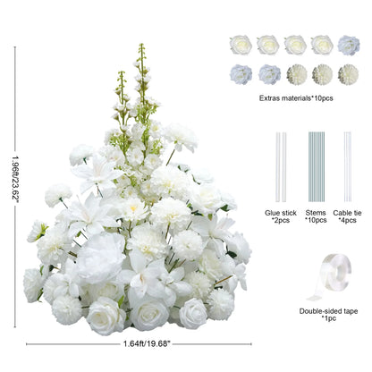 A8966 Red Free Standing Centerpieces Flowers Ball Bouquet Artificial Rose Arrangements Balls Table Sofa Runner For Wedding Event