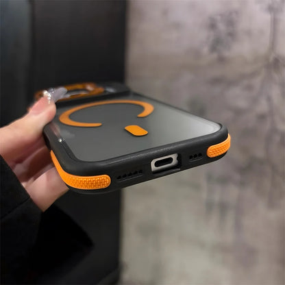 Anti-Slip Magnetic Bracket Phone Case | Compatible with iPhone 18,17,16,15,14,13,12,11/Pro/Pro Max/Air/Plus and Galaxy S22,S23,S24,S25,S26 Ultra/FE/Plus Series | All-in-One Design with Wireless Charging + Shockproof + Built-i