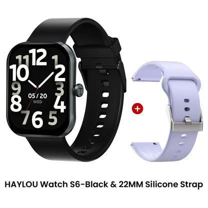 HAYLOU Watch S6 Smartwatch 2.01" HD Display Smart Watch Bluetooth Voice Callings IP68 Waterproof Fitness Tracking Smartwatch - Urbizia