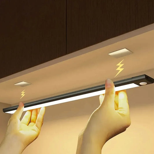 LED Cabinet Light USB Type-C Rechargeable Motion Sensor Led Lamp for Kitchen Wardrobe Cabinet Lighting 20cm/30cm/40cm/50cm/60cm - Urbizia