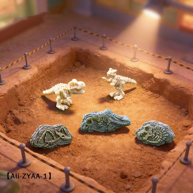 4pcs Micro Landscape Simulation Dinosaur Fossils, DIY Decorations, Desktop Accessories Small Ornaments