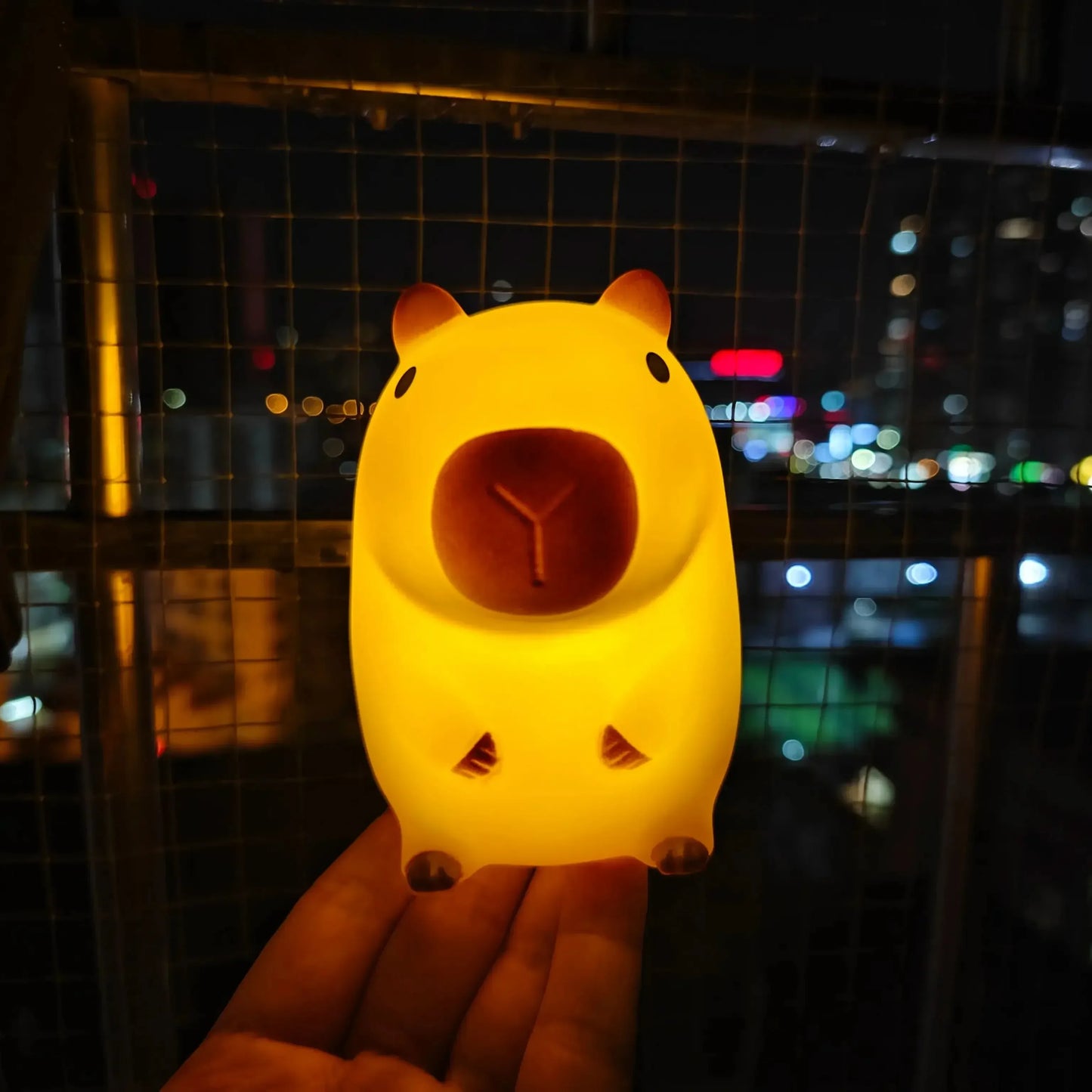 Cute Pet Capybara Night Light Cartoon Silicone Creative Bedside Sleep Night Lamp For Room Decor Birthday gift clearance sale - Urbizia