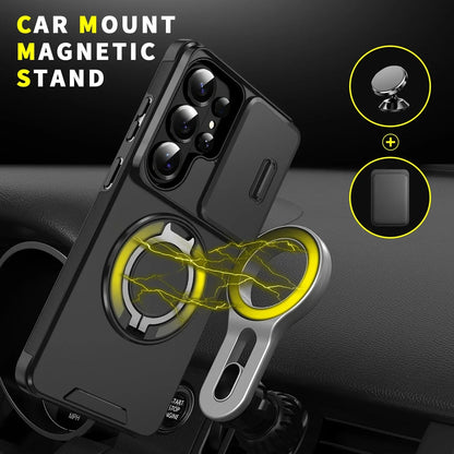 Magnetic Sliding Window Bracket Case for Samsung Galaxy