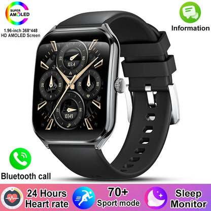 New For OPPO Ultra Thin Smart Watch Men Woman 1.96" HD AMOLED 70+Sports Mode Health Monitor Bluetooth Call Waterproof Smartwatch