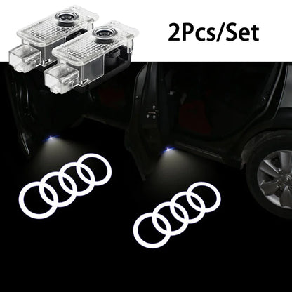 2Pcs LED Car Door Welcome Light HD Wireless Light Projector Lamps For Audi A3 A4 A6 A5 Q5 A1 Q7 Q6 Q3 Q2 Q8 A7 A8 TT S1 SQ5 RSQ3