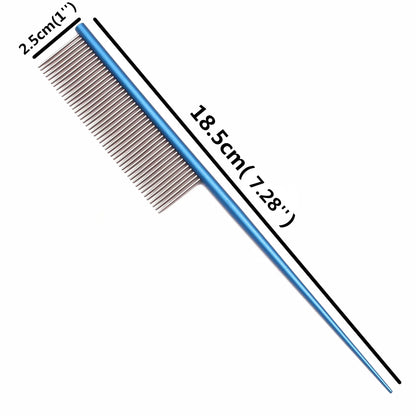 Pet Grooming Combs Aluminum Alloy Brush For Dogs Boundary Knot Massage Tools Professional Salon Cat Hair Cleaning Crescent Combs - Urbizia