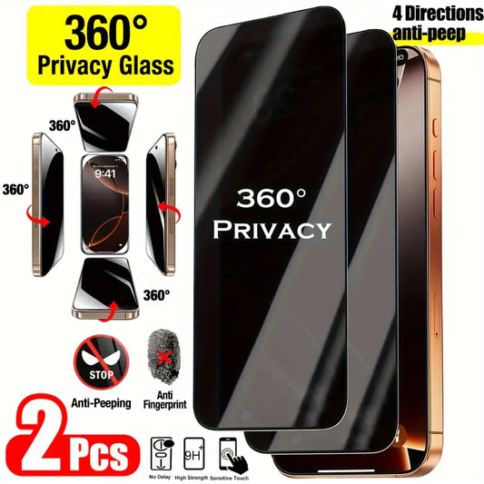 360° Privacy Tempered Glass 2-Pack for iPhone