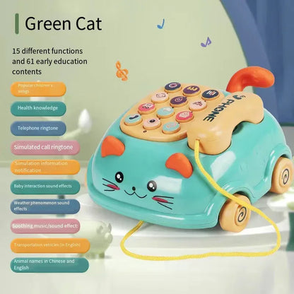 Baby Storyteller Electric Toy – Educational Phone Car with Light & Music - Urbizia
