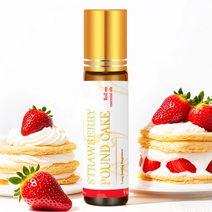 10ml Strawberry Pound Cake Essential Oil Rollerball Natural Fragrance Mini Holiday Gifts