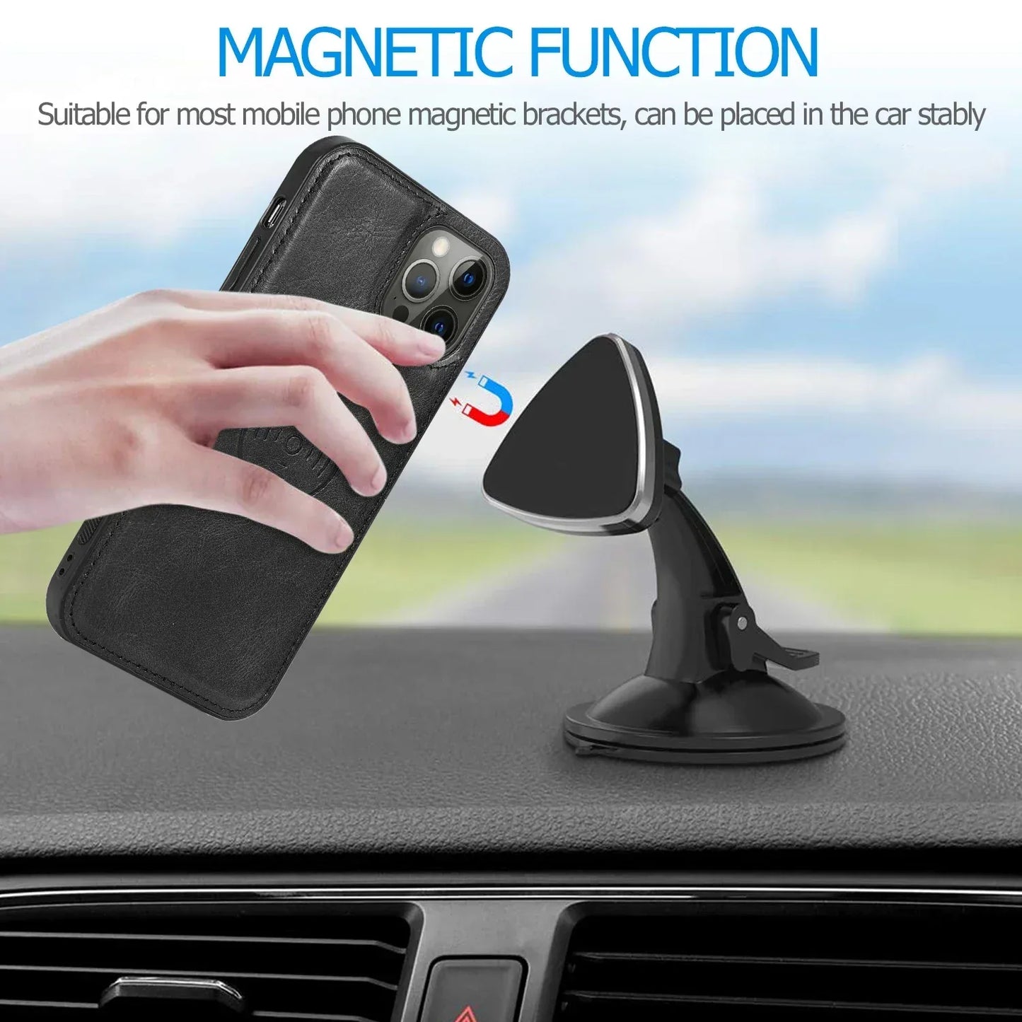 Flip Leather Wallet Case For iPhone 12 11 Pro Max Detachable Magnetic Leather Cover for iPhone 11 12 Pro Max X XR XS Max 8 7Plus
