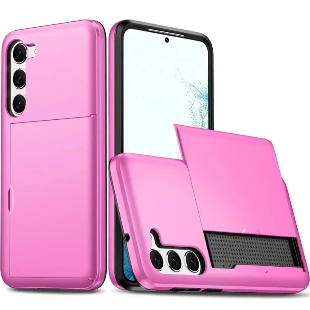 Wallet Card Holder Shockproof Case for Samsung Galaxy