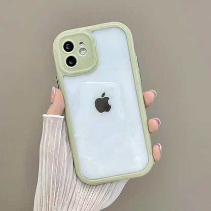 Candy Color Clear Silicone Case for iPhone