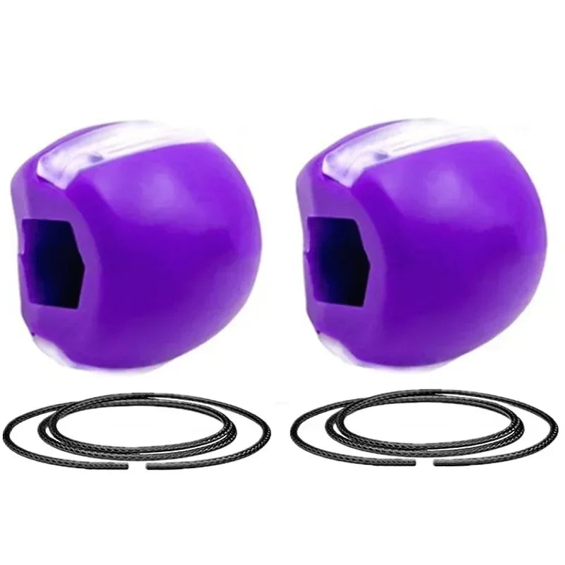 Silica Gel Face Fitness Ball Jaw Exerciser Facial Toner Reduce Double Chin Relax Ball Gym Fitness Training Jawline Simulator - Urbizia