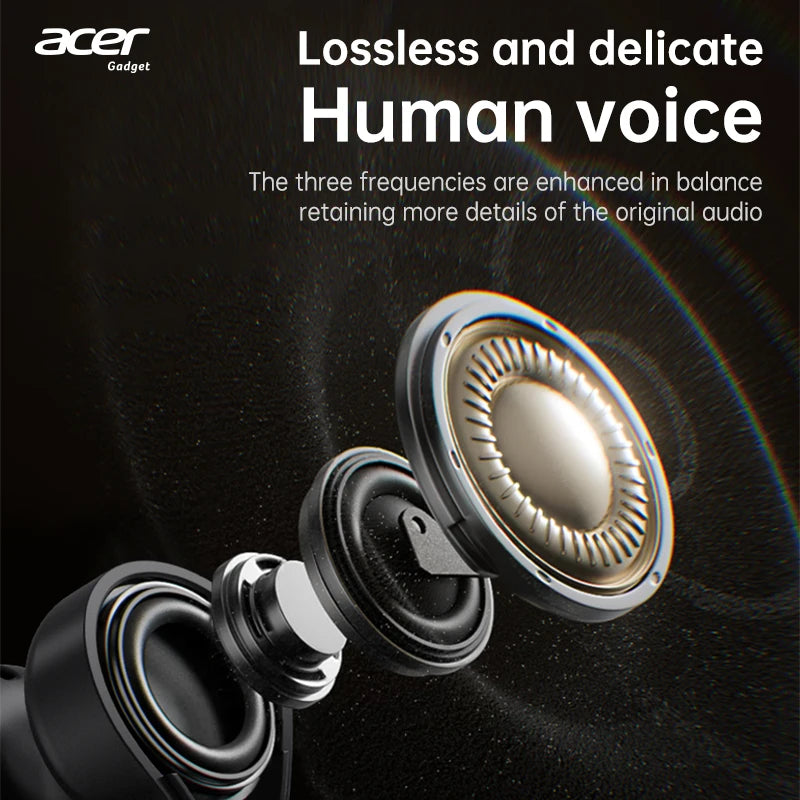 Acer Ohr555 Wireless Bluetooth Earphones with Ear Clip Design, Hifi High-Definition Noise Reduction, Comfortable to Wear, Suitable for Sports, Running, Fitness, Compatible with Mobile Phones, Tablets, and Laptops