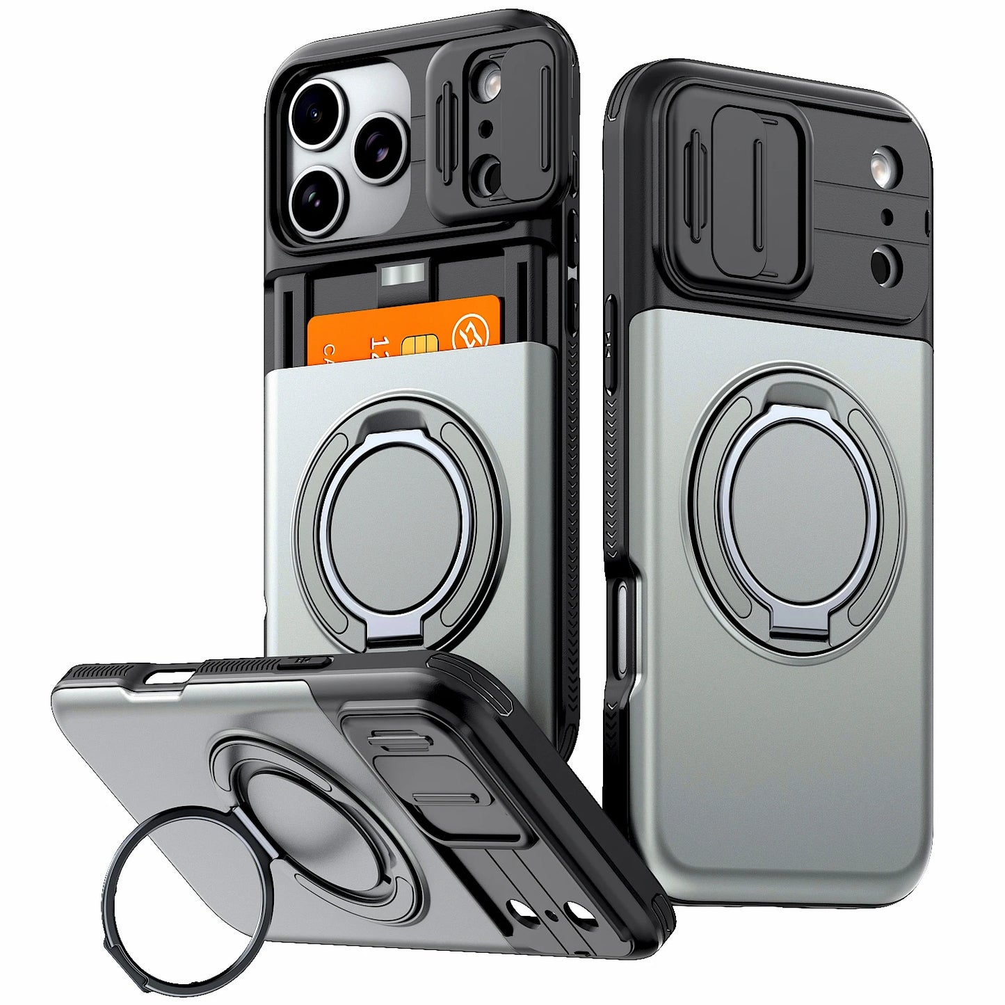 Luxury Wallet Case For iPhone 18 17 16 15 14 13 12 Pro Max 17E 16E 17Pro IPhone17 Shockproof Armor Card Slot Stand Holder Cover